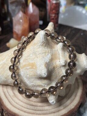 Smokey Quartz Bracelet  Size 8 (Protective Stone )